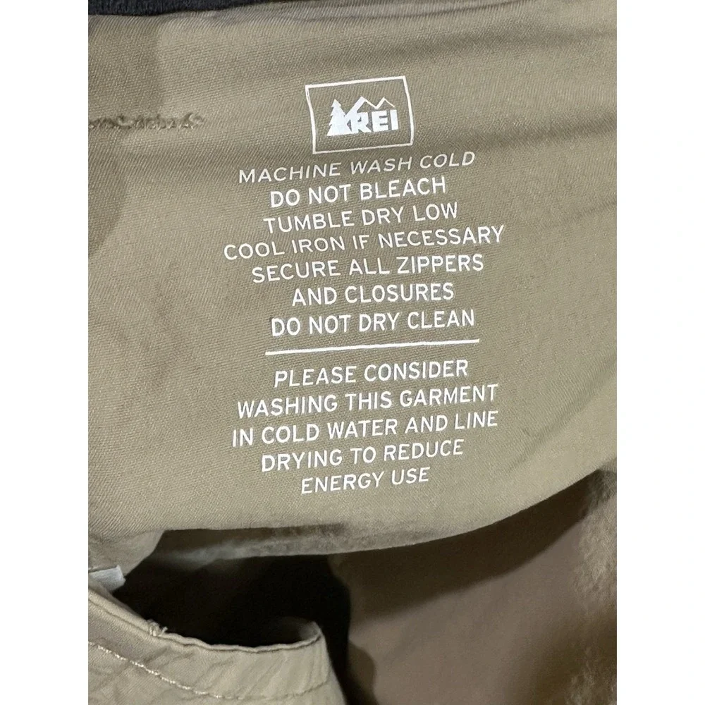 REI Convertible Pants Mens XL 32 Tall Brown Hiking Stretch Cargo‎ Outdoor Zip